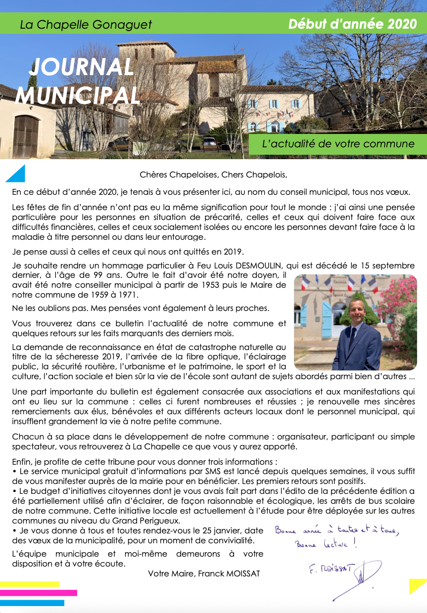 2020 – Bulletin 1er semestre